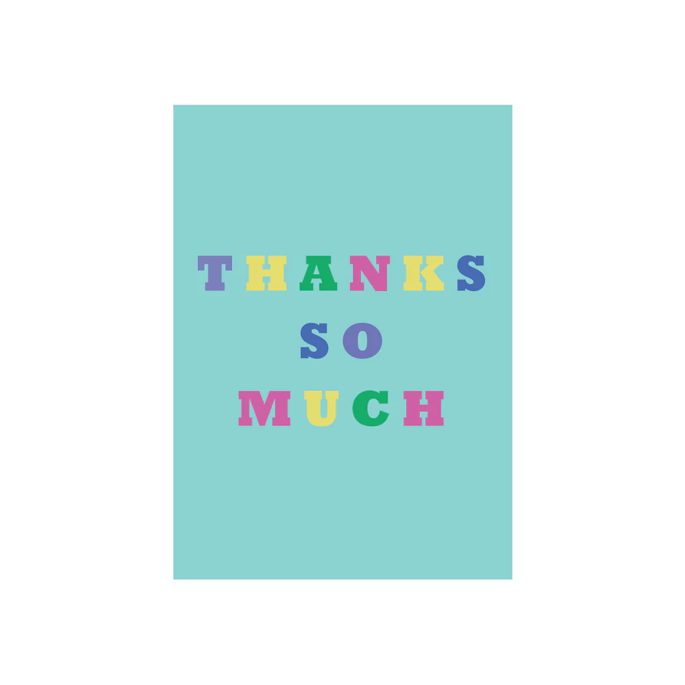 Iko Iko Colour Text Card Thanks So Much