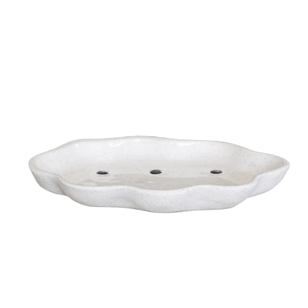 JS Ceramics Frills Soap Dish Oat