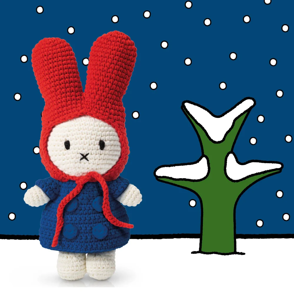 Just Dutch x Miffy Crochet Miffy Cuddly Blue Coat + Red Hat - Image 2