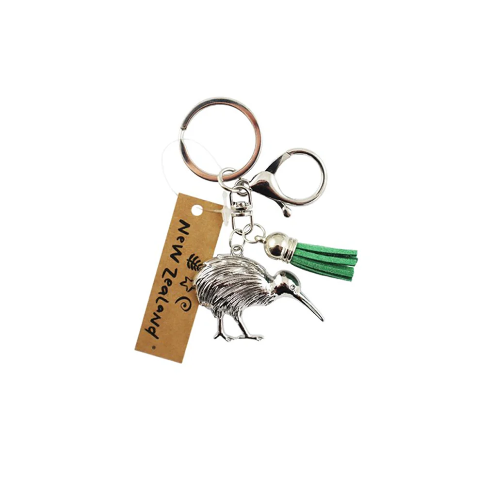 Kiwi Metal Keychain with Tassel Assorted - Image 2