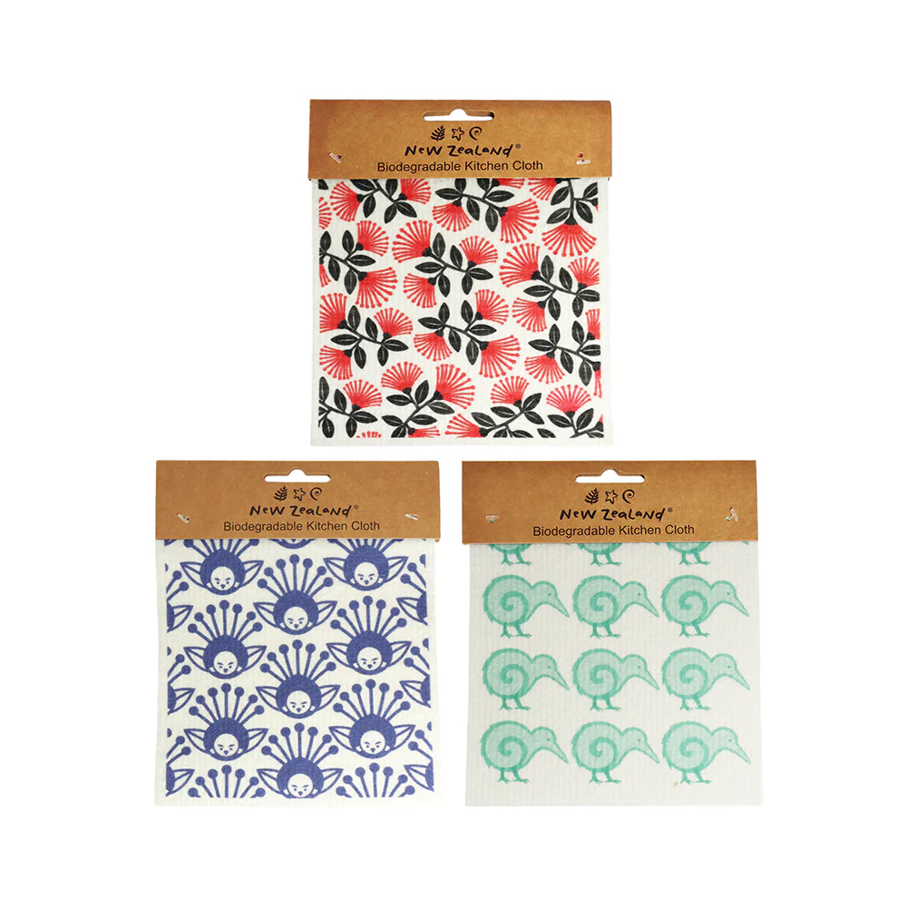 Kiwiana Biodegradable Dish Cloth Assorted - Image 2