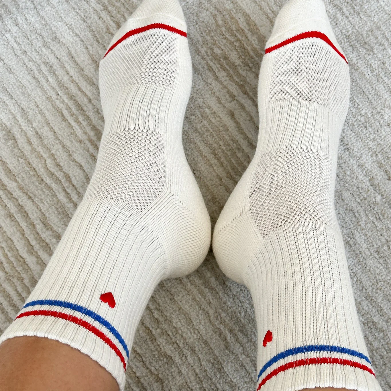 Le Bon Shoppe Embroidered Boyfriend Socks Milk + Heart - Image 6