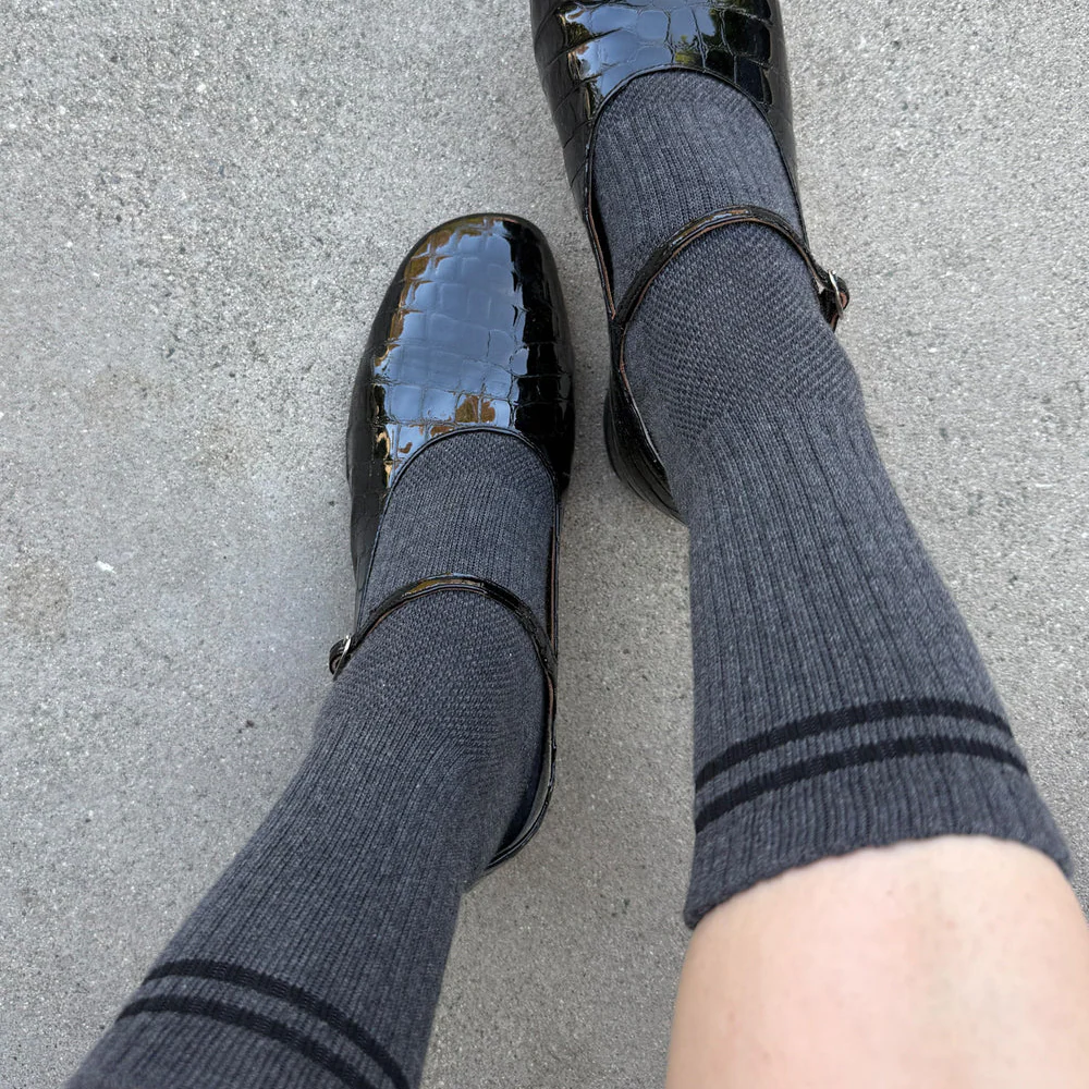 Le Bon Shoppe Socks Boyfriend Charcoal - Image 2