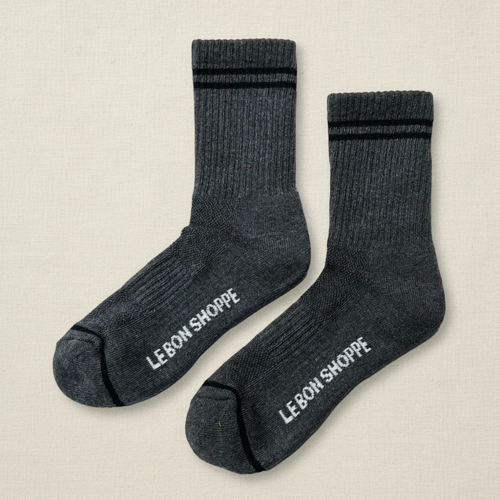 Le Bon Shoppe Socks Boyfriend Charcoal - Image 3