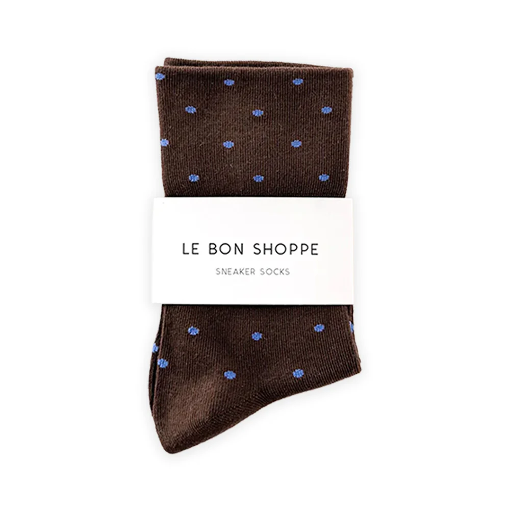 Le Bon Shoppe Socks Sneaker Cacao Polka Dot