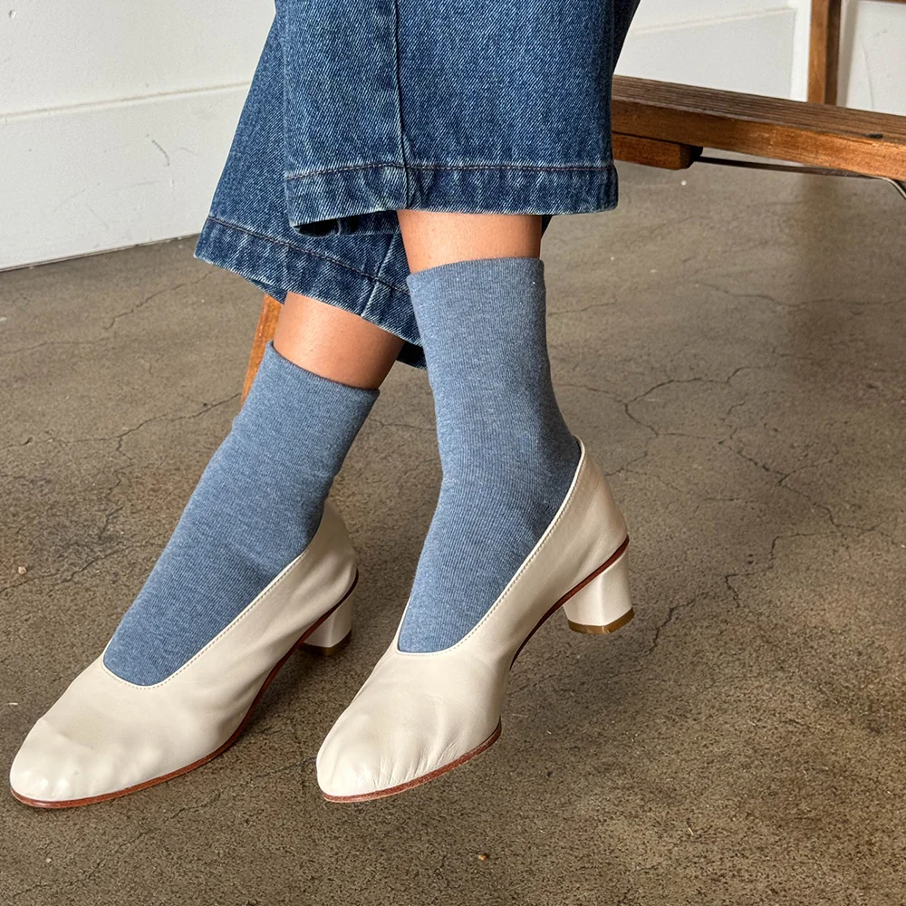 Le Bon Shoppe Socks Sneaker Denim - Image 2