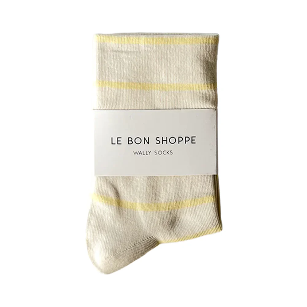 Le Bon Shoppe Wally Socks Lemon Stripe