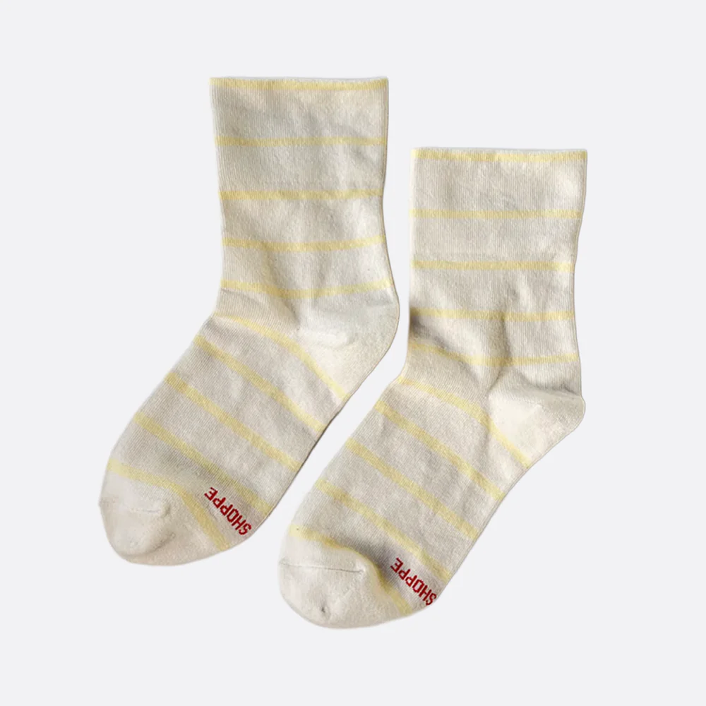 Le Bon Shoppe Wally Socks Lemon Stripe - Image 3