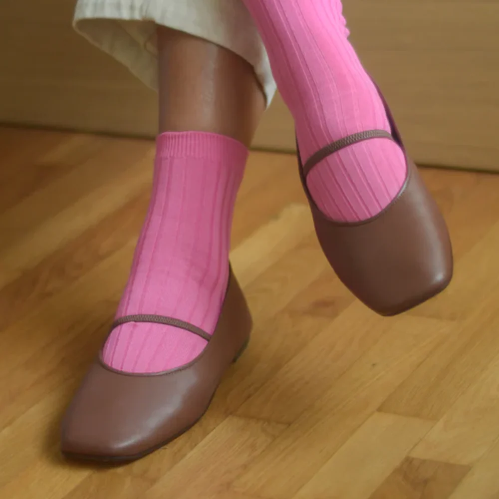 Le Bon Shoppe Her Socks Bright Pink - Image 2