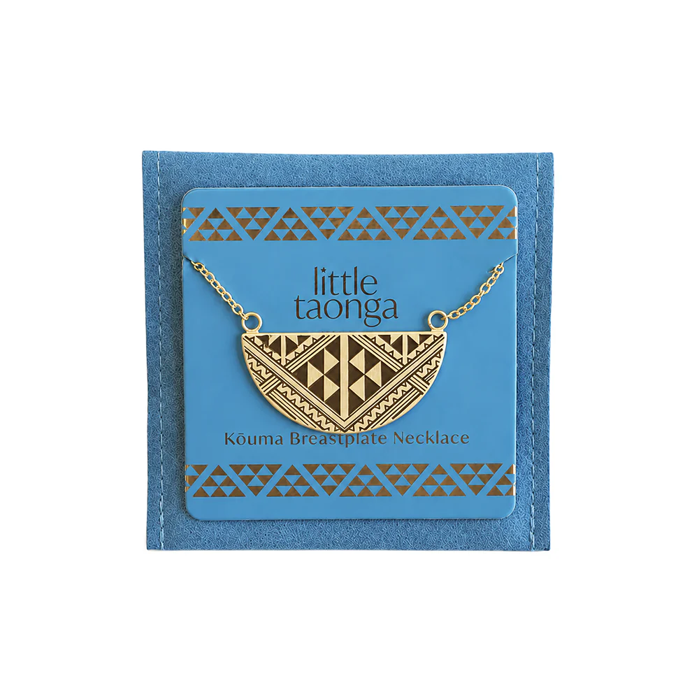 Little Taonga Niho Breast Plate Necklace Gold