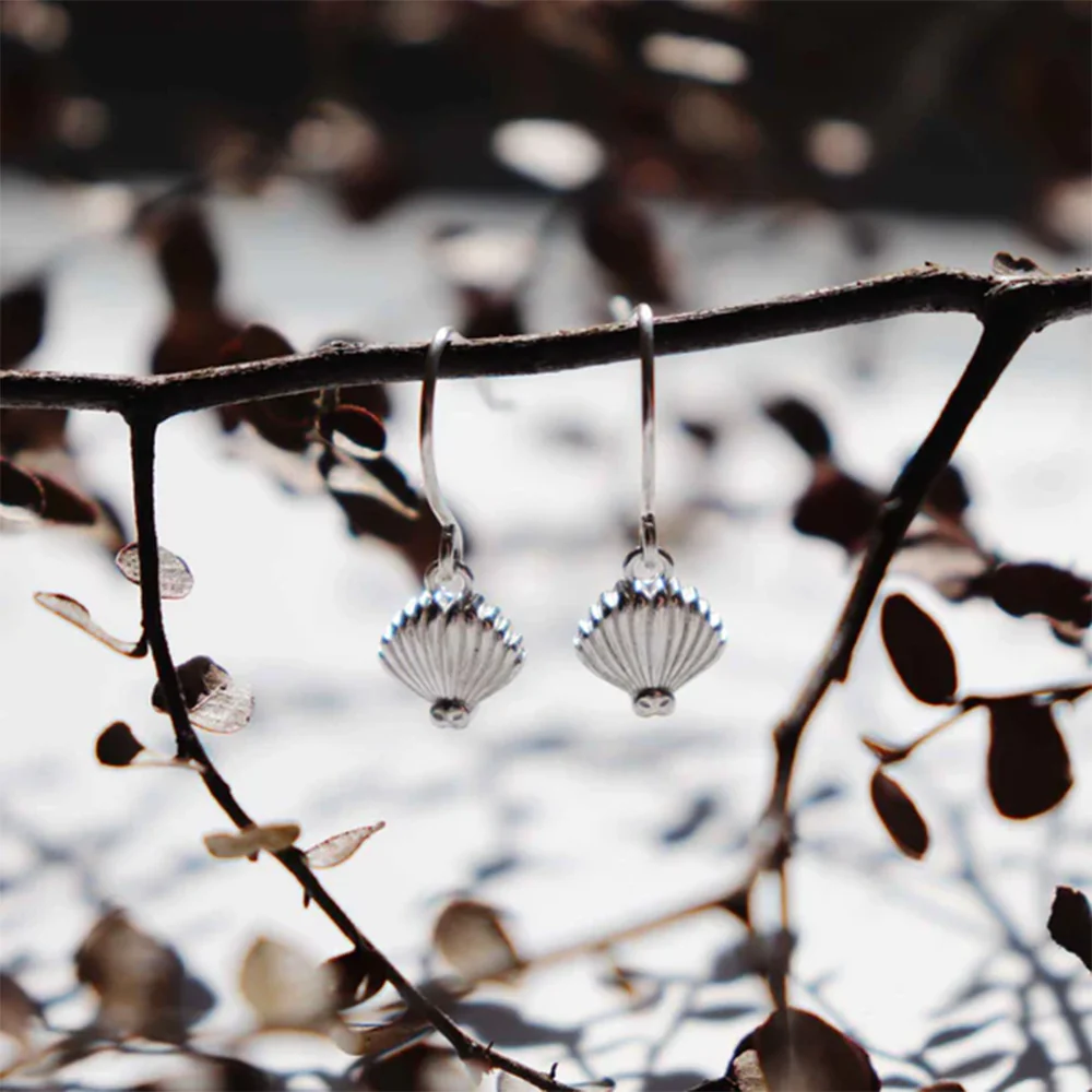 Little Taonga Pendant Earrings Piwakawaka Silver - Image 2