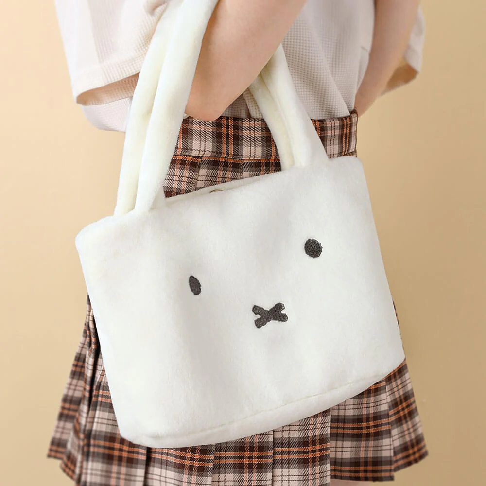 Miffy Delux Plush Bag White - Image 5