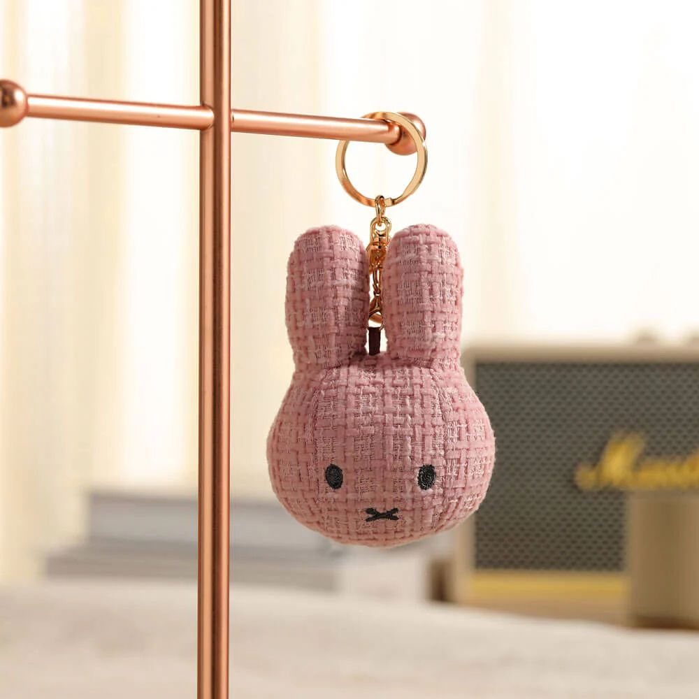 Miffy Face  Plush Keyring Baby Pink - Image 2