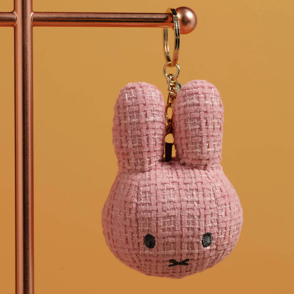 Miffy Face  Plush Keyring Baby Pink - Image 3
