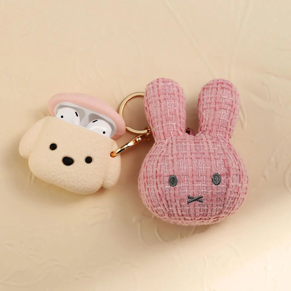 Miffy Face  Plush Keyring Baby Pink - Image 4