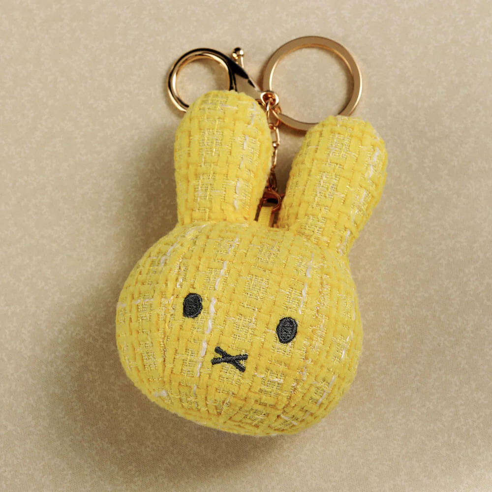 Miffy Face Plush Keyring Yellow - Image 2