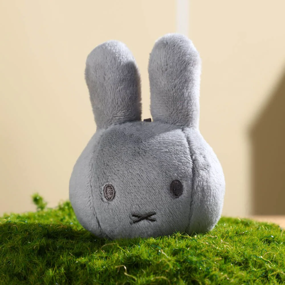 Miffy Face Soft Plush Keyring Grey - Image 2