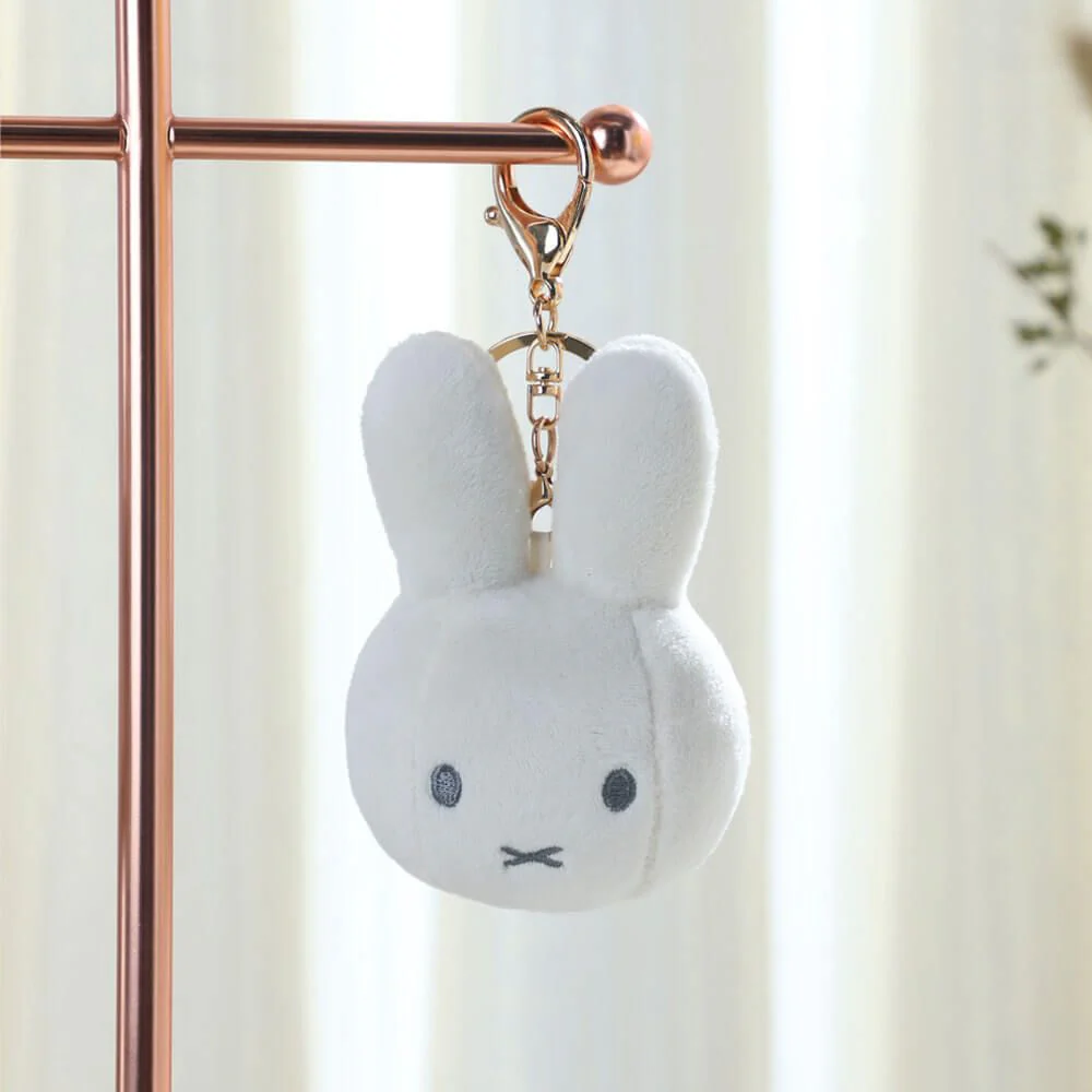 Miffy Face Soft  Plush Keyring White - Image 3