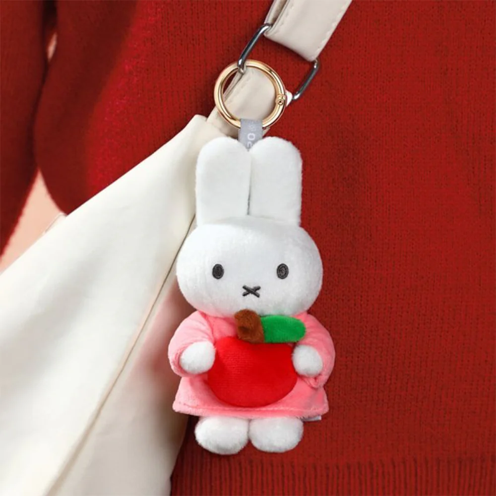 Miffy Plush Keyring with Apple - Image 2