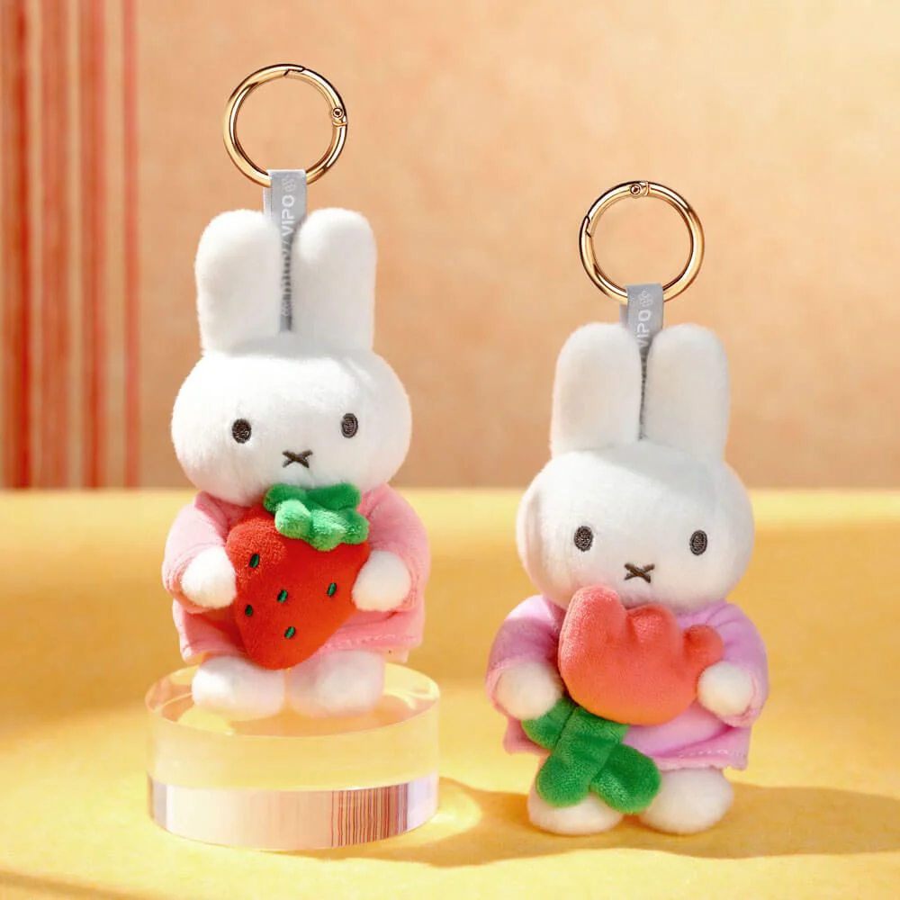 Miffy Plush Keyring with Strawberry - Image 3