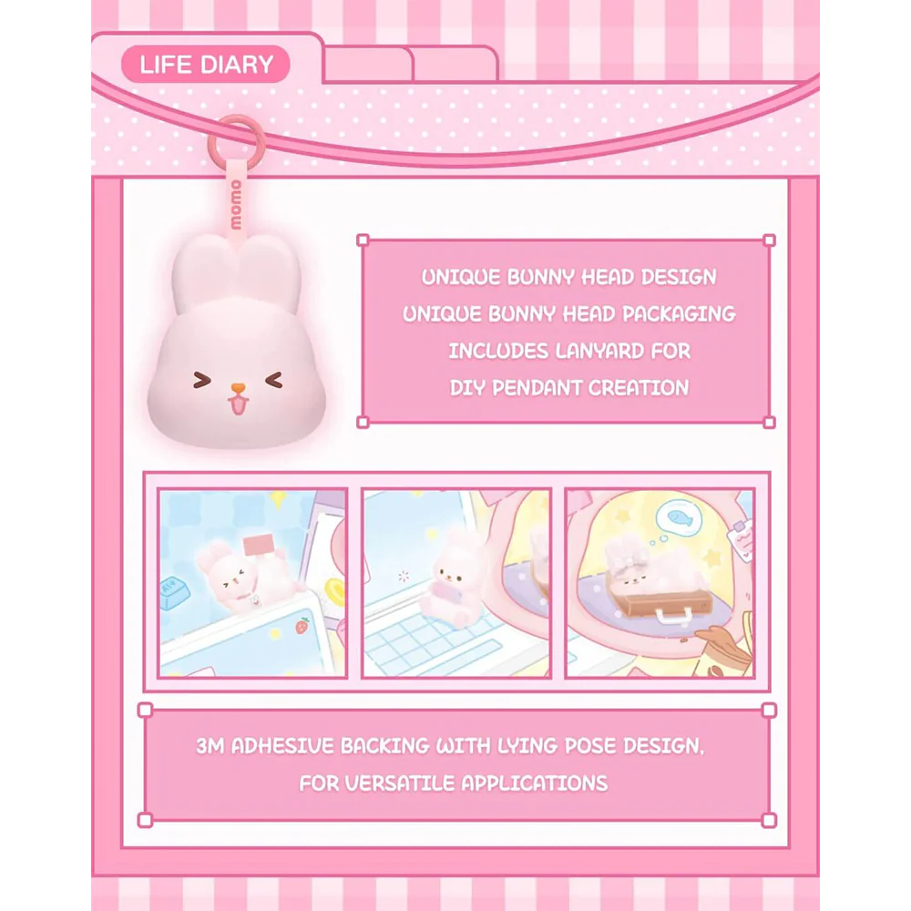 Momo Bunny 24 Hour Life Diary Figures Pack of 3 Blind Box - Image 7