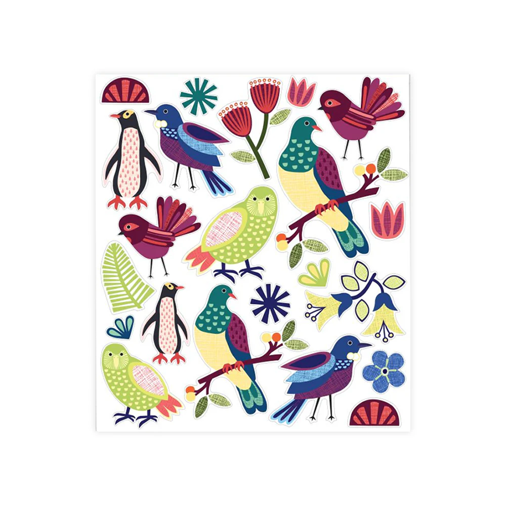 Native Bird and Flora Stickers