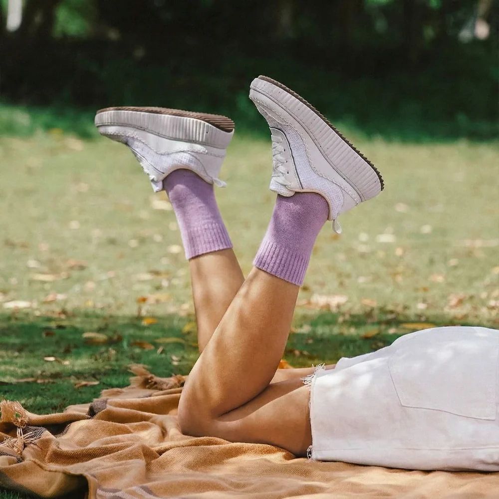 Nooan Possum Merino Wool Socks Hamilton Lilac Breeze - Image 3