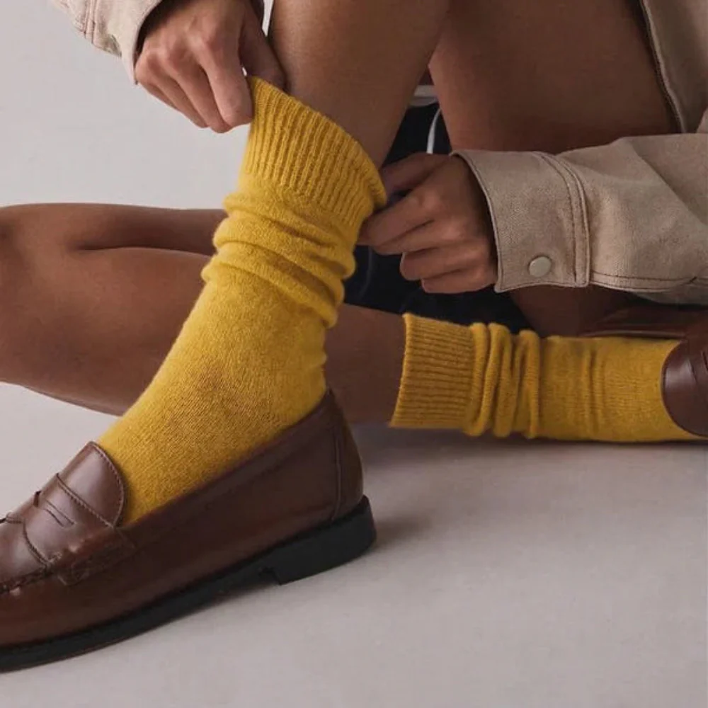 Nooan Possum Merino Wool Socks Hamilton Primrose - Image 3