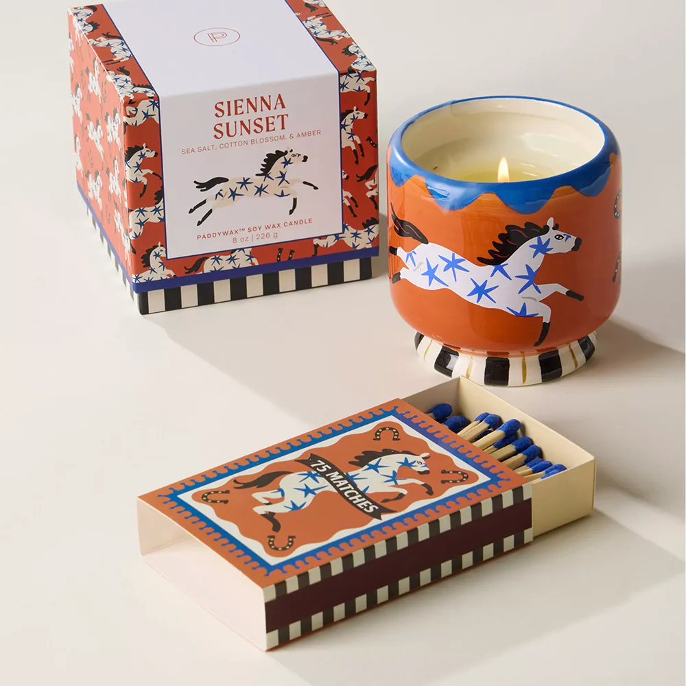 Paddywax Adopo Horse Ceramic Candle Sienna Sunset 226g - Image 3