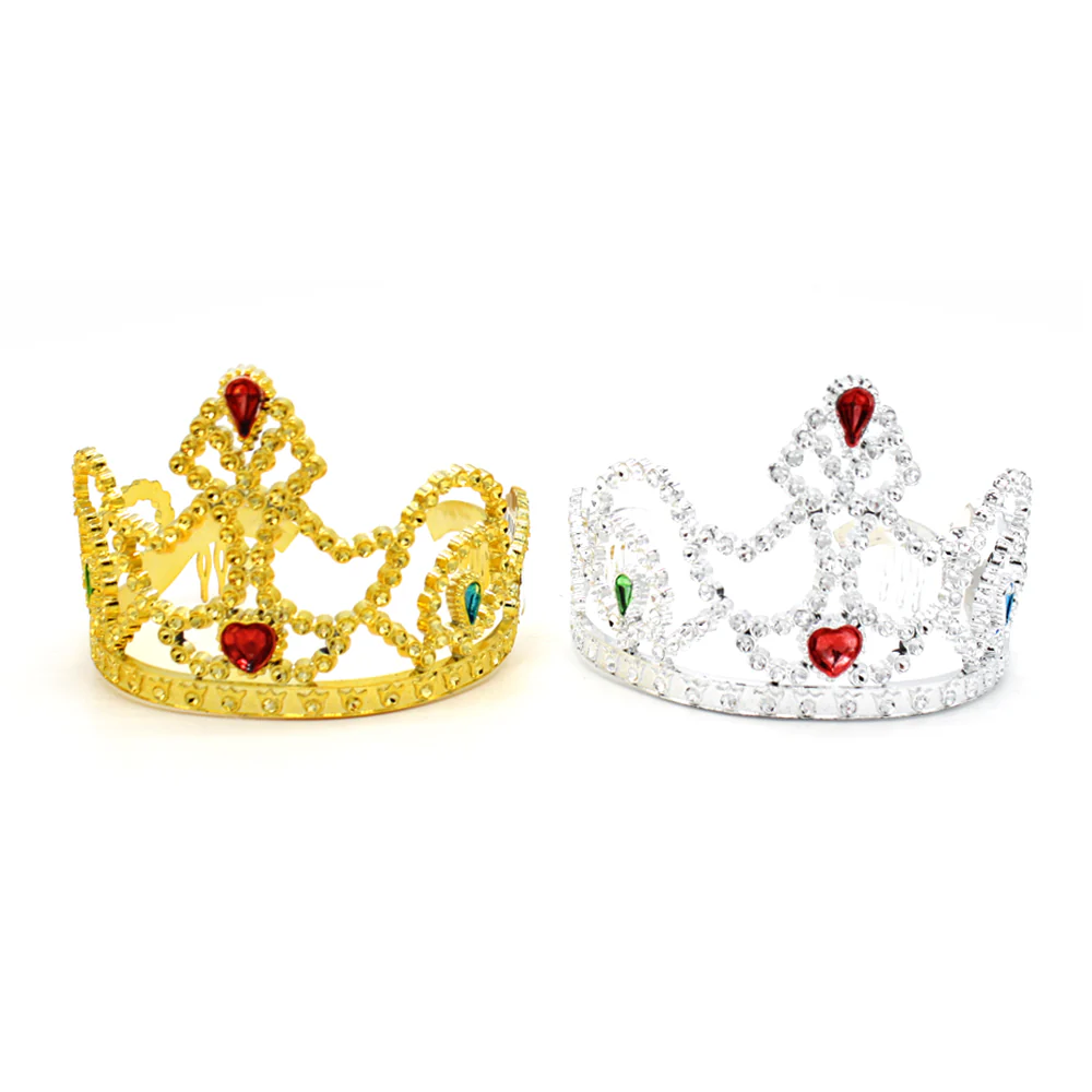 Plastic Tiara Crown with Jewels Assorted - Image 3