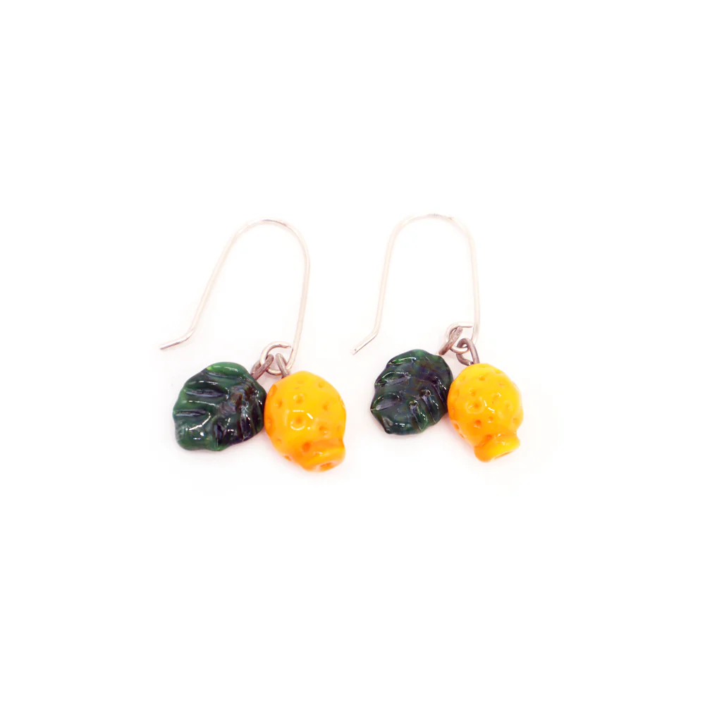 Rainey Designs Glass Lemon Cluster Earrings - Image 3