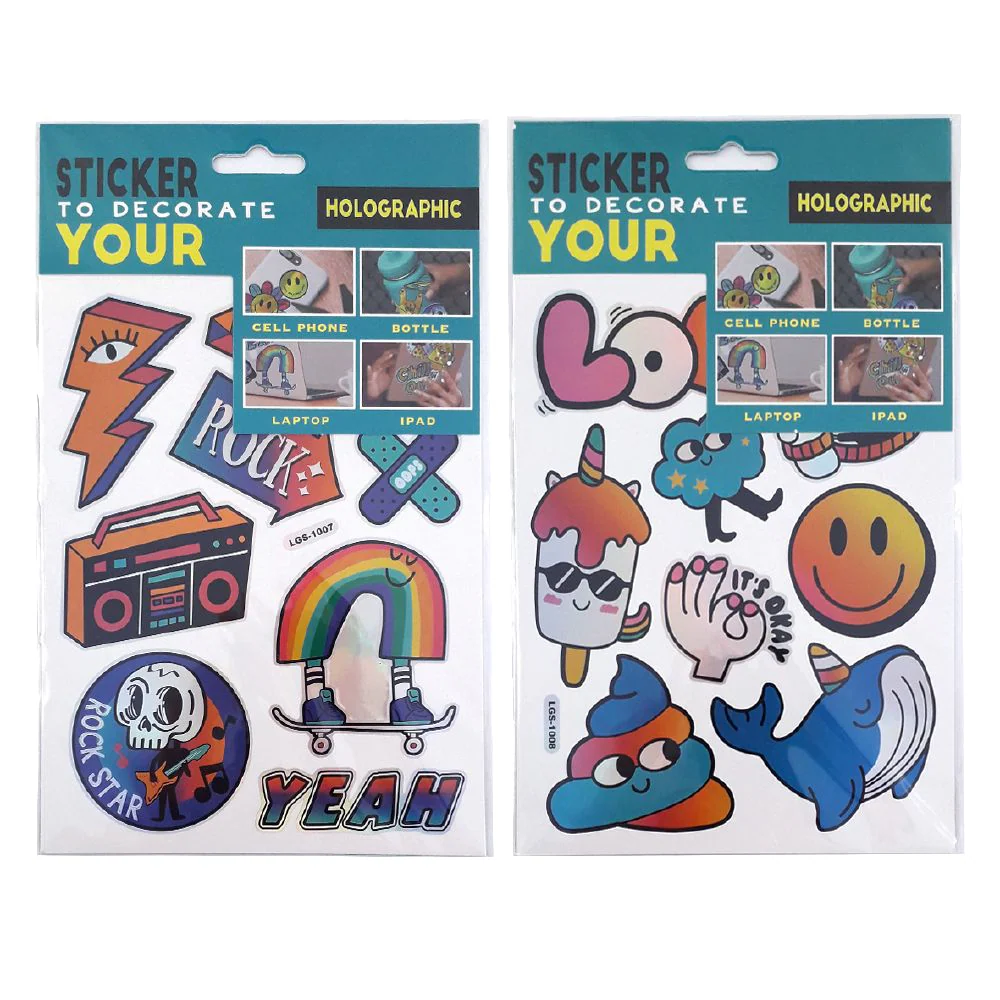 Retro Holographic Decorative Stickers Assorted - Image 2