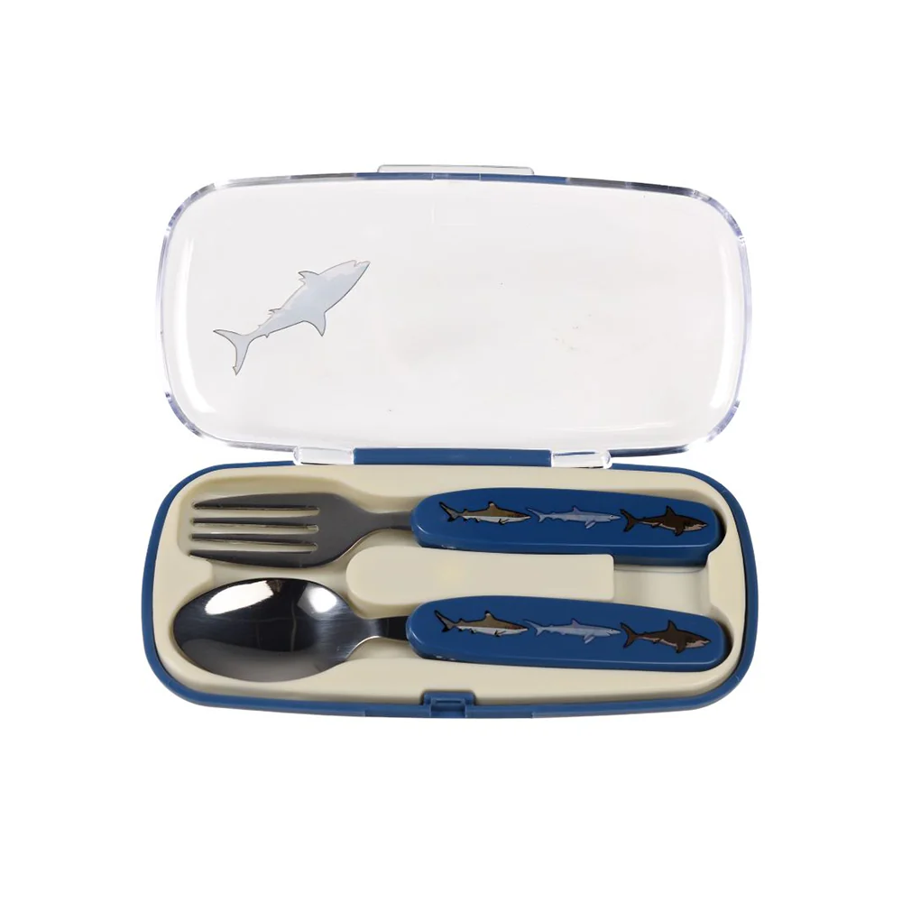 Rex Childrenās Cutlery Set in Case Sharks - Image 2