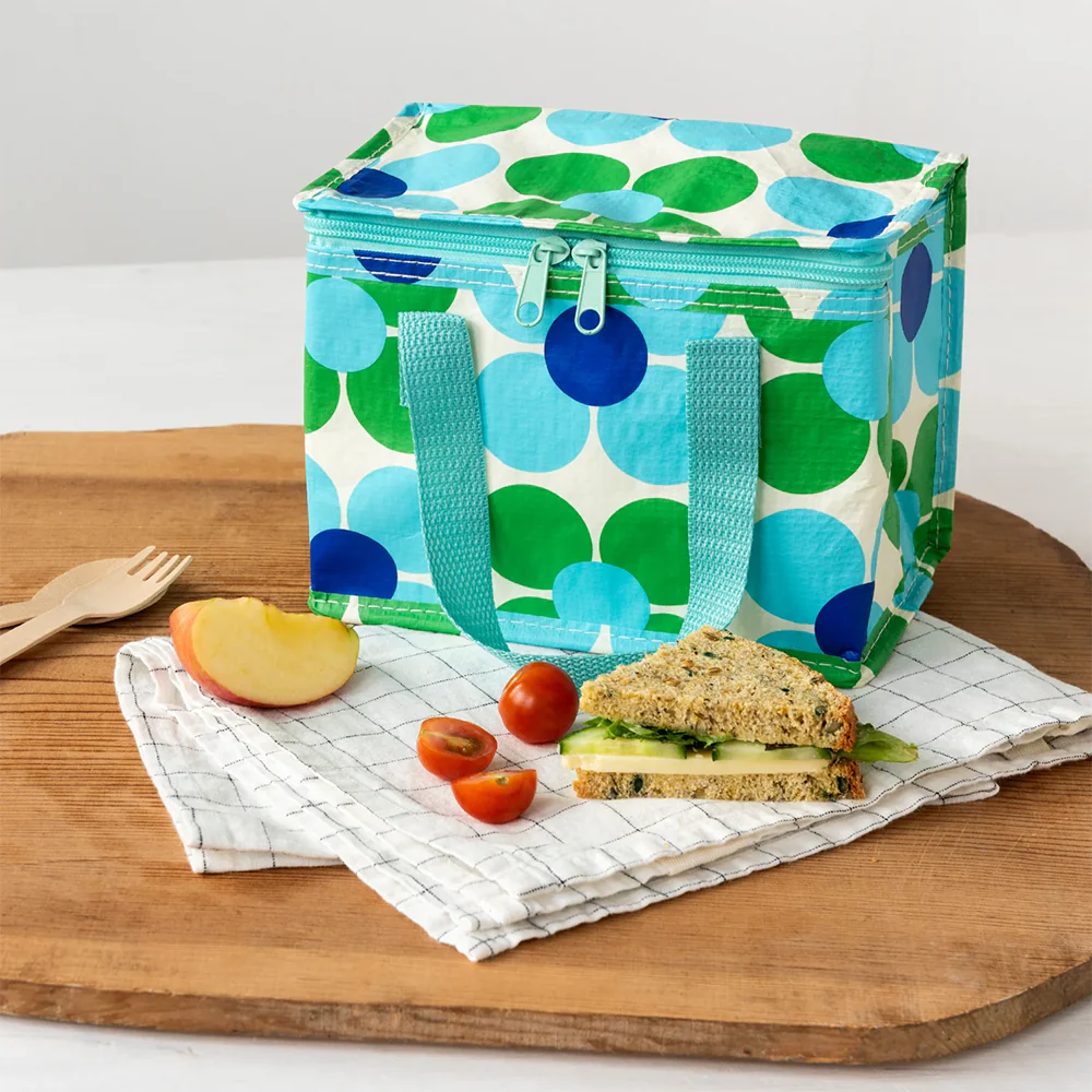 Rex Insulated Lunch Bag Blue and Green Daisy - Image 2