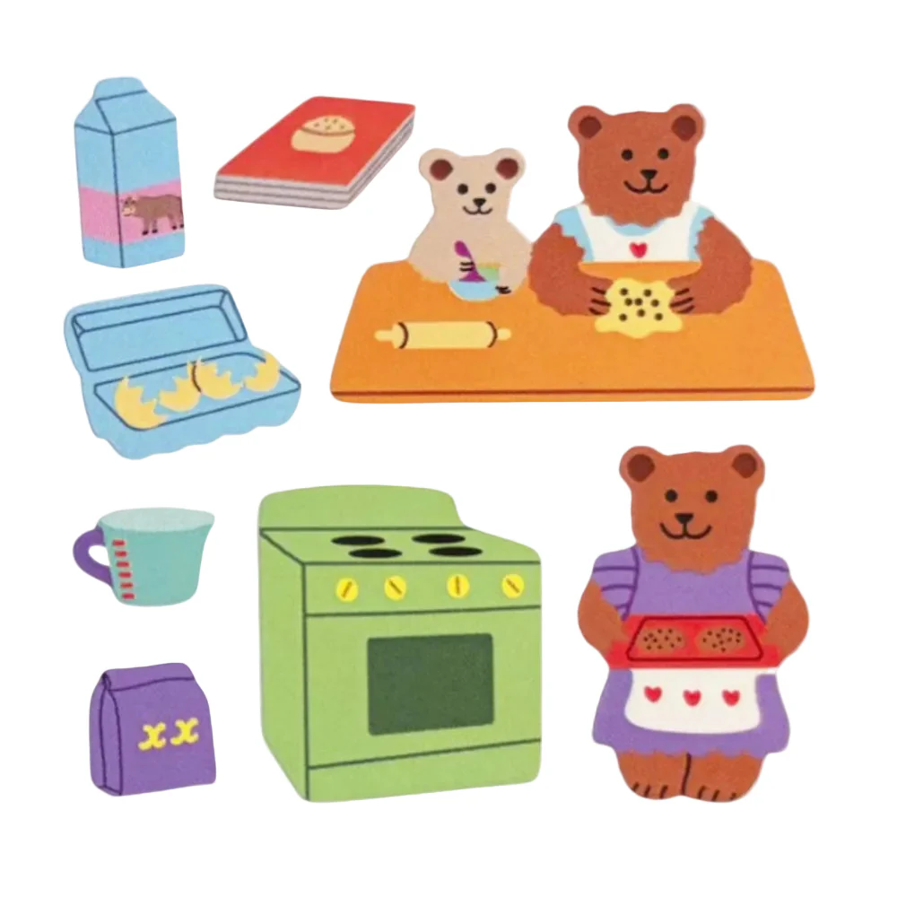 Sticker Garden Sheet Glossy Baking Bears Fun - Image 2