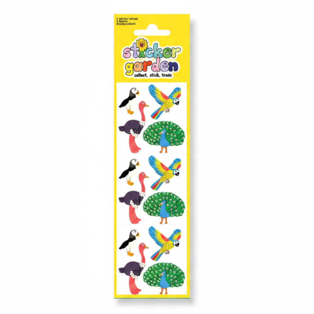 Sticker Garden Sheet Glossy Bird Nostalgia