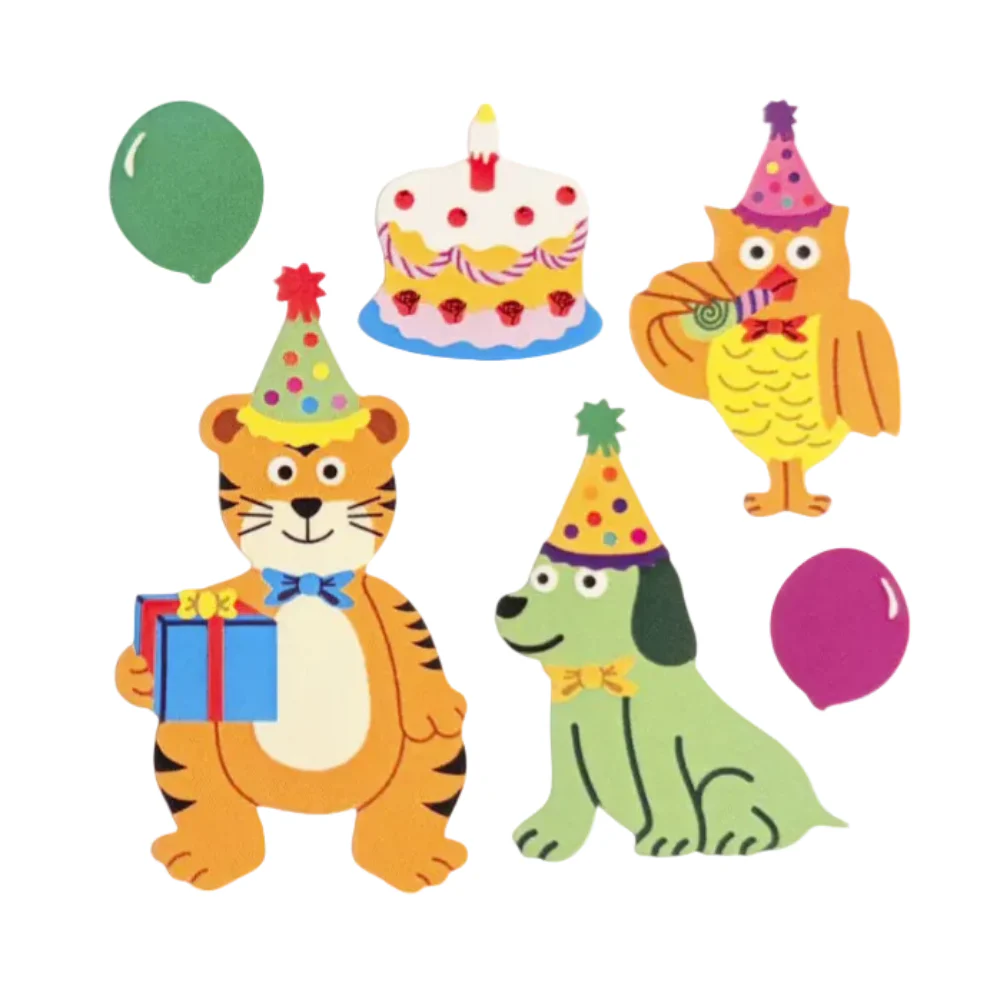 Sticker Garden Sheet Glossy Birthday Animals - Image 2
