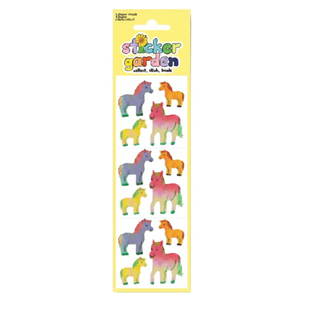 Sticker Garden Sheet Pearl Colourful Ponies