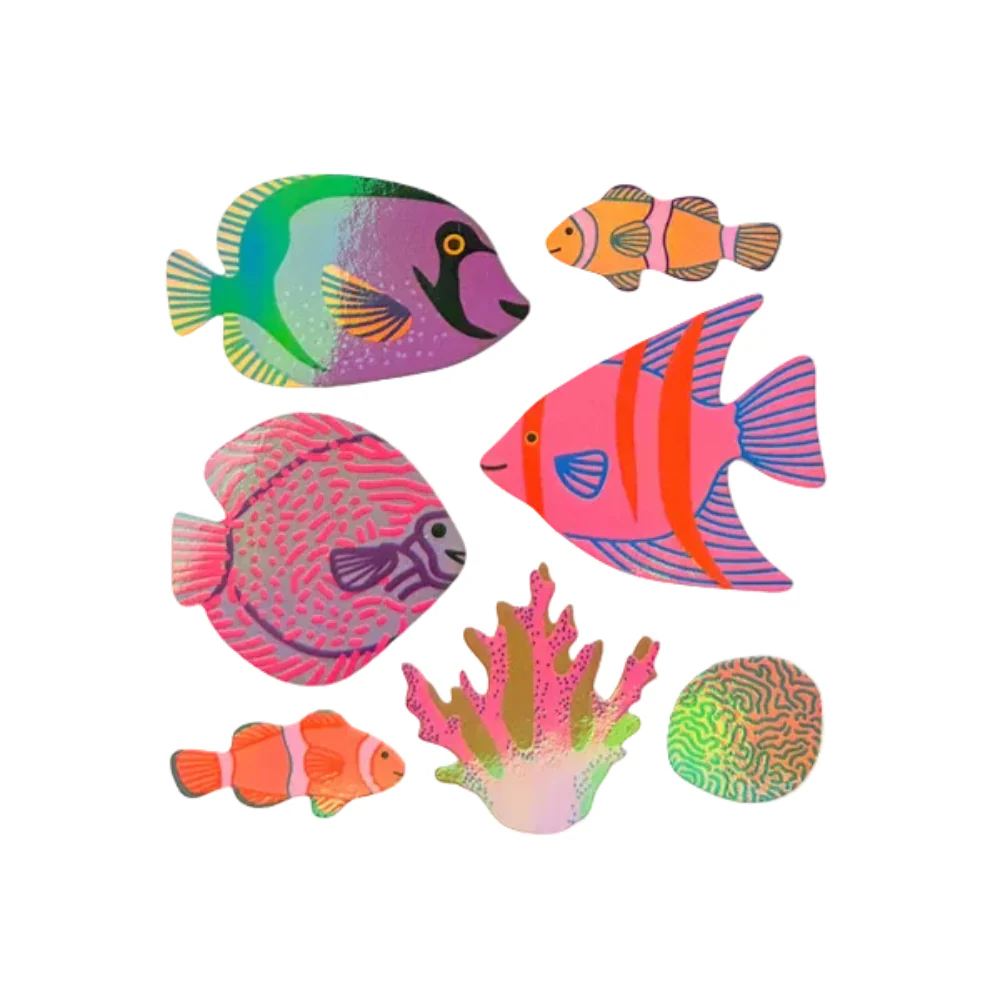 Sticker Garden Sheet Pearl Colourful Tropical Fish - Image 2
