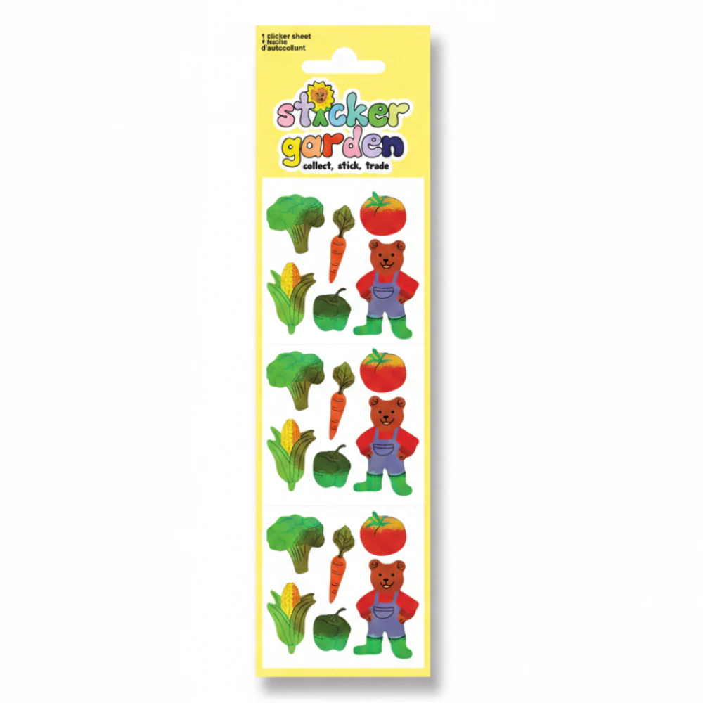Sticker Garden Sheet Pearl Farmer Bear