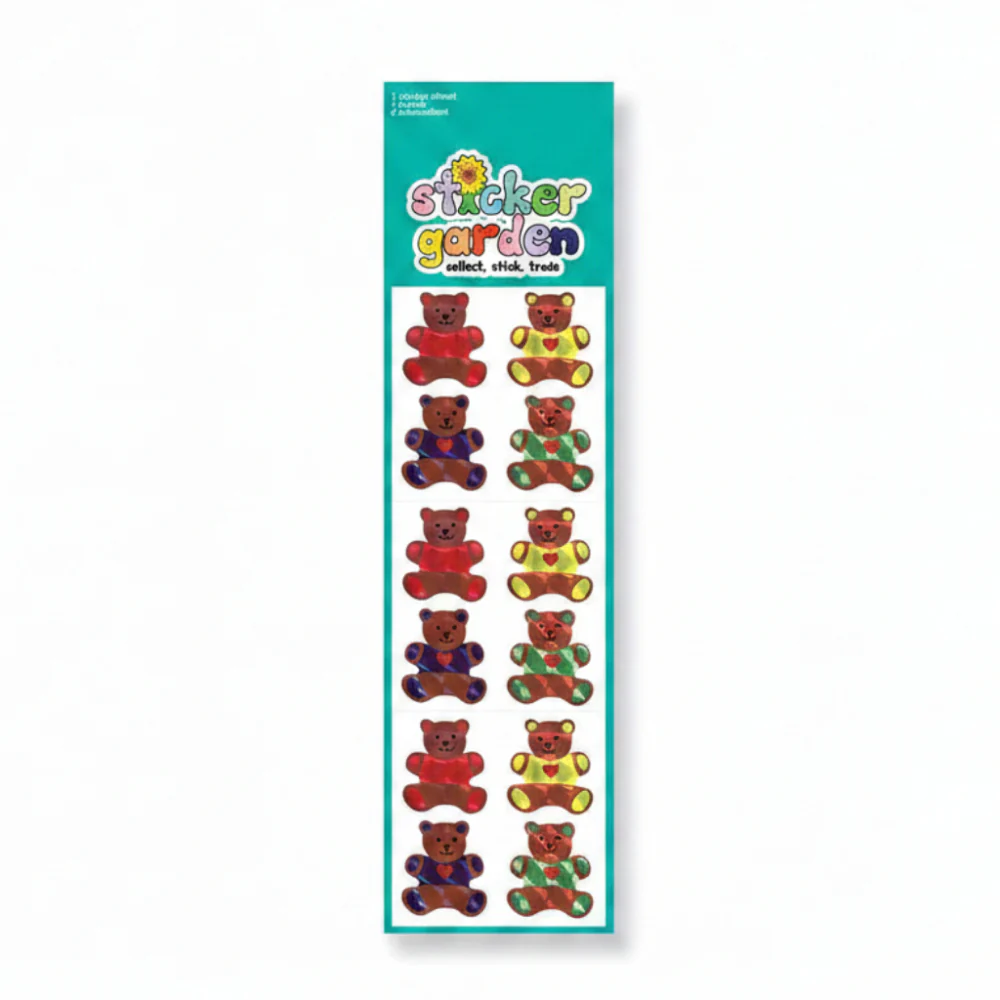 Sticker Garden Sheet Prism Hug a Bear