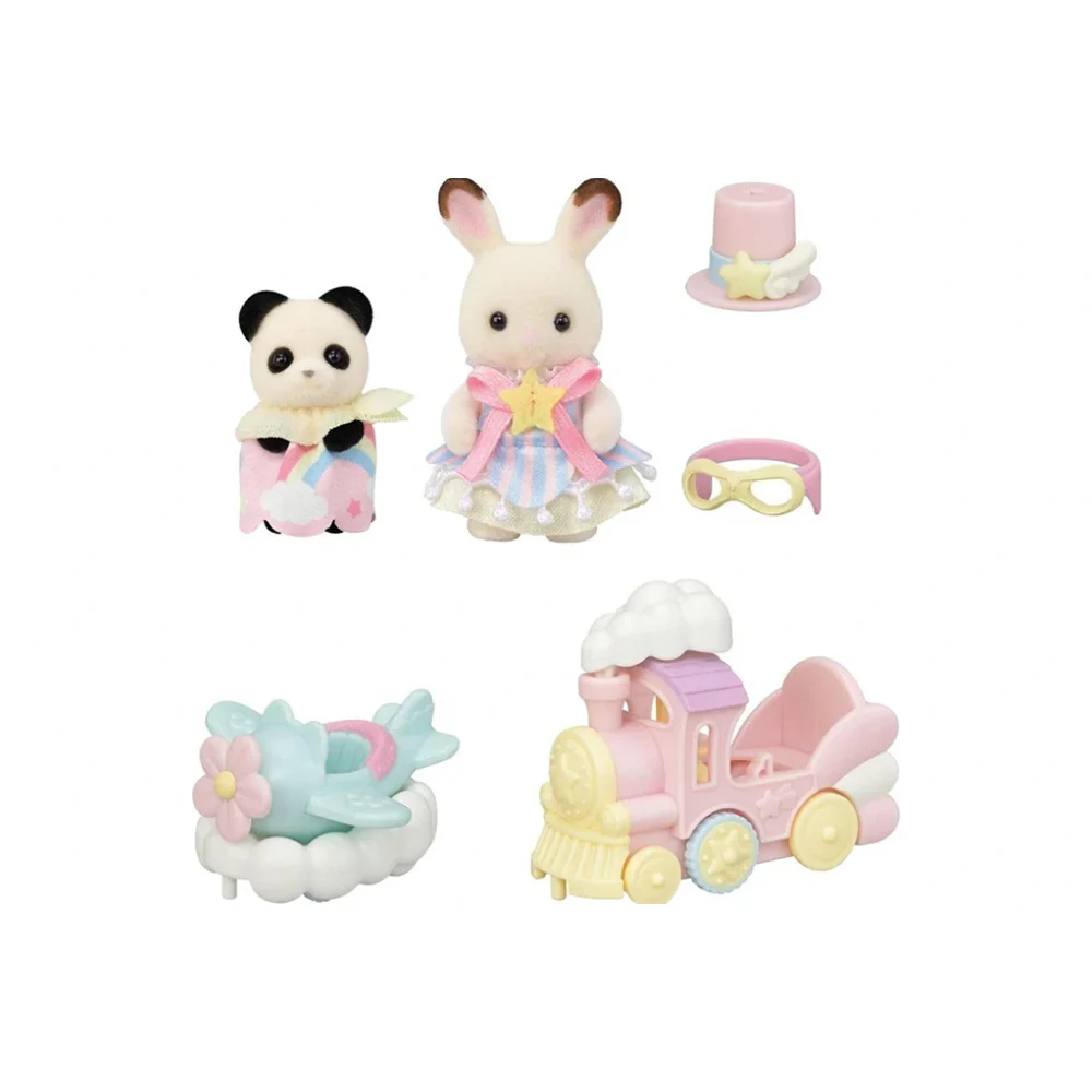 Sylvanian Families Amusement Park Ride Set Plane and Train - Image 2