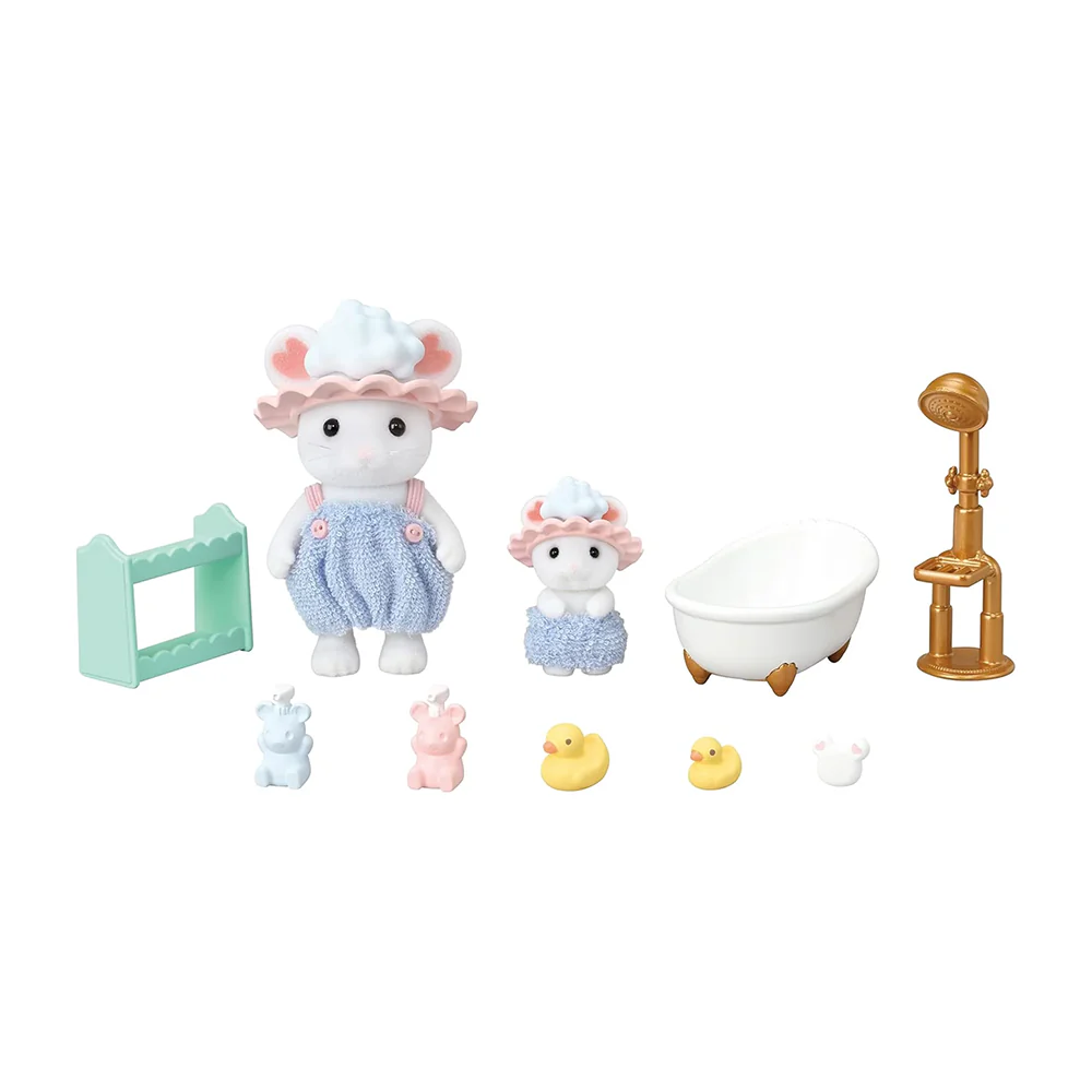 Sylvanian Families Bath Time Bubble Mouse Siblings - Image 2