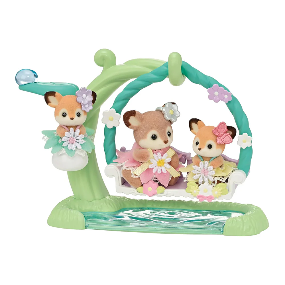 Sylvanian Families Deer Babies Floral Swing Set - Image 2