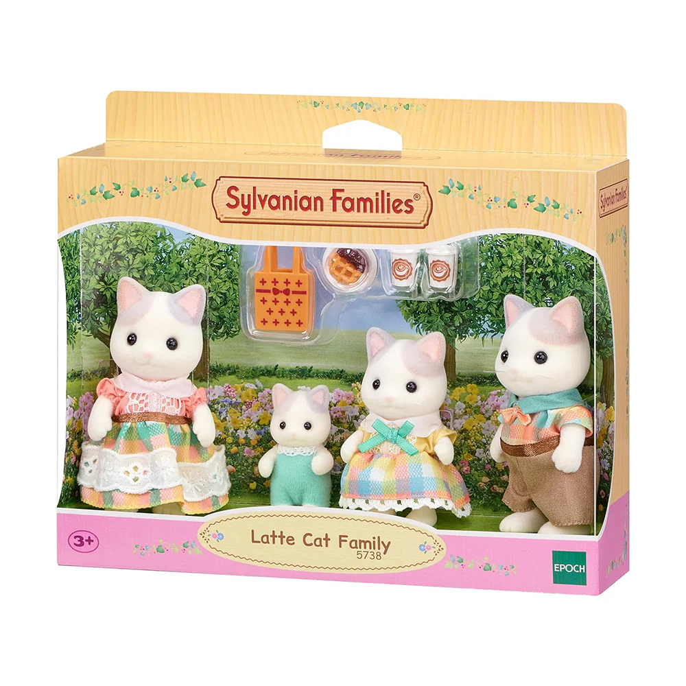 Sylvanian Families Latte Cat Family