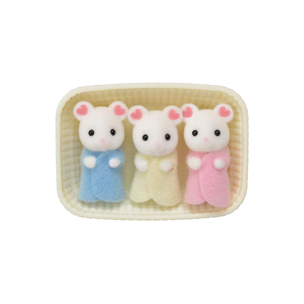 Sylvanian Families Marshmallow Mouse Triplets - Image 2