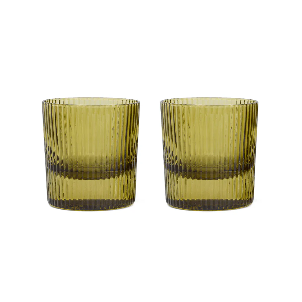 The Scout Lowball Glasses Set of 2 Olive