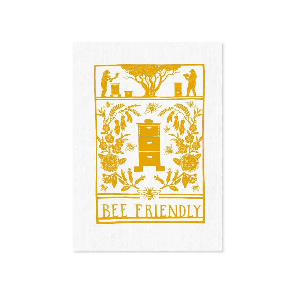 Wolfkamp and Stone Tea Towel Bee Friendly