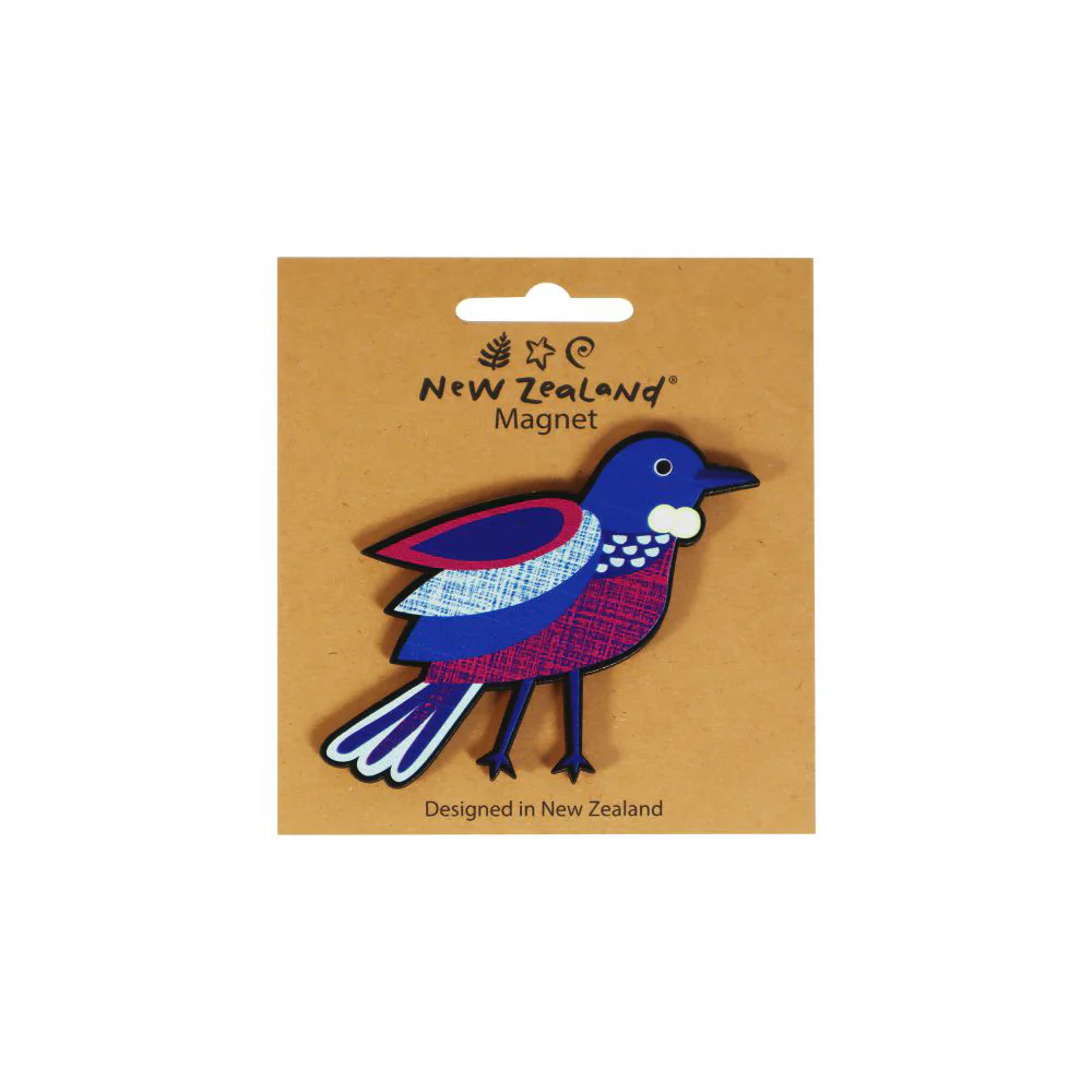 Wooden Cut Out Magnet Colourful Tūī