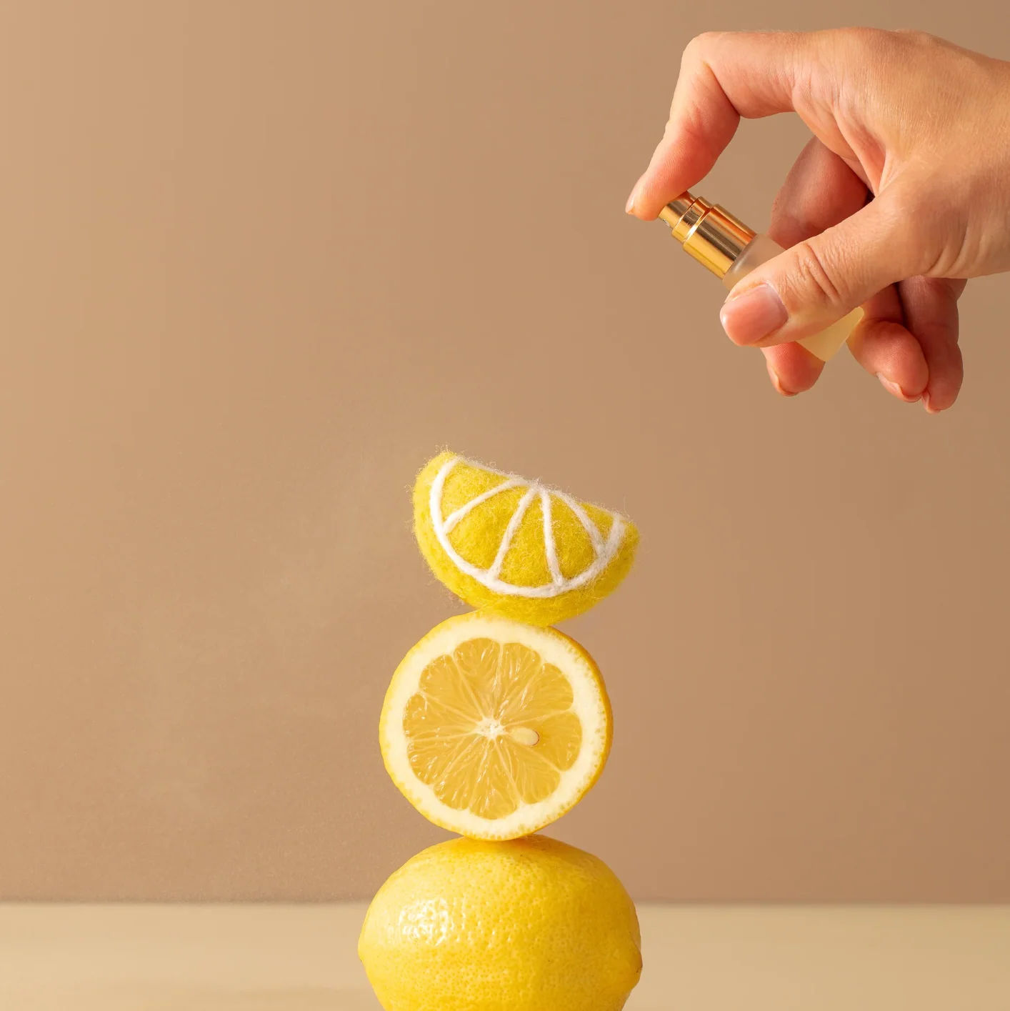 Wool Air Freshener Car Vent Lemon - Image 3